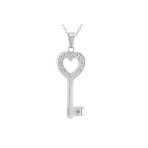Nouveau collier avec pendentif en forme <span class=keywords><strong>de</strong></span> clé <span class=keywords><strong>du</strong></span> <span class=keywords><strong>Nord</strong></span>, en acier inoxydable plaqué or 18 carats, lien classique, bijoux, infini, zircon coloré, clé des amoureux - Product Image 1