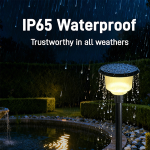 Lámpara Solar LED para Camino de Jardín, Luz Blanca Cálida, Panel Solar Monocristalino ABS, Batería LiFePo4 de 4000mAh, Impermeable IP65, Ángulo de Haz de 360° - Product Image 4