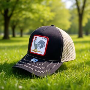 Cappello Trucker con Ricamo a Forma di Gallo, Unisex, in Rete, 6 Pannelli, Casual, Primavera-Estate, per Adulti, Taglia 58-63cm - Product Image 2