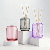 Diffuseur de parfum en verre transparent, diffuseur d'arômes rond élégant pour la décoration de la maison