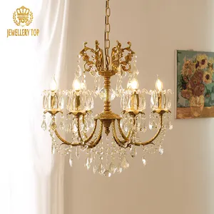 Jewellerytop phong cách Châu Âu ánh sáng vàng Lustre De Luxe truyền thống Ý Đèn chùm nhỏ cho sảnh khách sạn