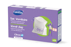 Wegwerpbaar draagbaar misselijkheidszakje met ritssluiting en diepdruk voor op reis - Product Image 4