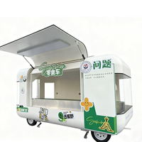 Remorque alimentaire mobile ronde populaire en Europe, nouvelle remorque de vente de nourriture rapide, boulangerie, barbecue, crème glacée, chariot de vente de nourriture en plein air
