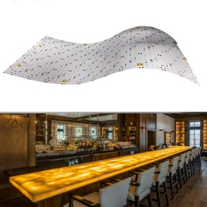 Siêu mỏng SMD2835 288 <span class=keywords><strong>LED</strong></span> bảng điều chỉnh tấm thông minh dải đèn với thiết kế hiện đại đá backlights cuttable cho bàn - Product Image 1