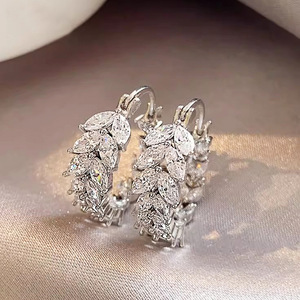 Marquise Leaf Ear <b>Cuff</b> for Women Nature Inspired Fashion Ear Jewelry Daily Party Wear - Product Image 2