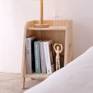 Nordic Wooden Nightstand With Storage <b>Shelf</b> For Bedroom <b>Bedside</b> Use - Product Image 3