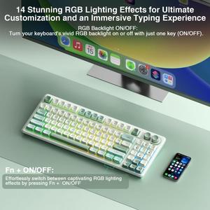 <span class=keywords><strong>Teclado</strong></span> Inalámbrico de Silicona SOLAKAKA SK90 Tri-Modo de 90 Teclas para Juegos y Oficina, Dropshipping - Product Image 6