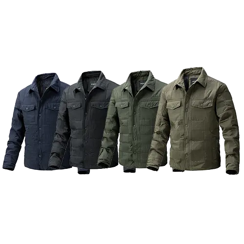 Fashion Jackets Male Autumn And Winter Outdoor Casual Men's Business Quilted Cotton Lapel Jacket
