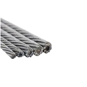 35x7 non Rotating Ungalvanized steel cable Hot dipped Galvanized steel wire rope for Hoist Lifting Crane Web Sling