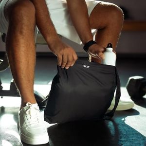 尼龙紧凑型便携式旅行手提袋可重复使用的可折叠沙滩市场购物袋日常户外可折叠吊带袋 - Product Image 6