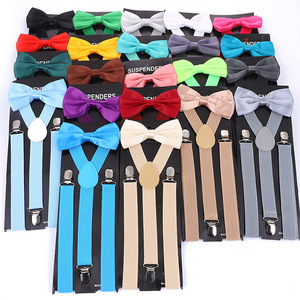 Set di <span class=keywords><strong>bretelle</strong></span> rosse personalizzate per matrimonio <span class=keywords><strong>con</strong></span> papillon - Product Image 6
