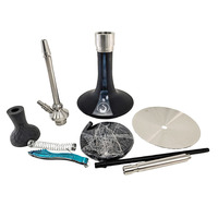 Kit Chicha France Style Pro X à Tuyau Unique avec Miroir, en Acier Inoxydable de Haute Qualité, Prêt à Expédier, Éclairage LED, Design Mini