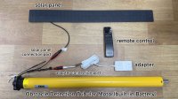 Moteur tubulaire AOK avec batterie lithium intégrée AM45-20/12 pour stores enrouleurs motorisés à tube de 45 mm, énergie solaire