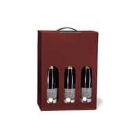 Caja de Papel de Lujo Reciclable con Logotipo Personalizado, Caja de Regalo para Botellas de Licor, Whisky, Vino Tinto, Cajas de Papel Kraft para Vino