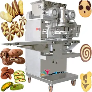 Multifunctional automatic stuffed cookies pastries making machine wire cut panda cookie penguin biscuit encrusting machine