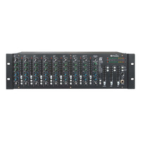 HUAIN Pro console de mixage audio dj à 10 canaux à monter en rack avec système de sonorisation DSP montable