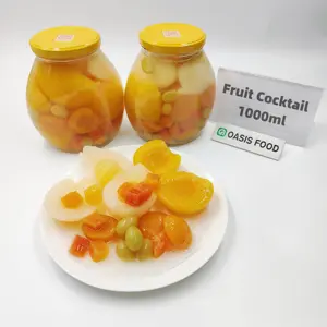 美味小吃混合水果100% 天然原料，价格有竞争力的水果罐头鸡尾酒糖浆820克