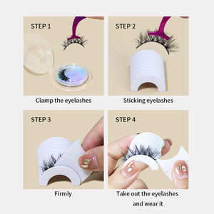 GLAMLASH 10Pcs Bande adhésive auto-adhésive pour cils Ruban adhésif réutilisable sans colle pour cils Colle pour cils hypoallergénique Outils de maquillage - Product Image 6