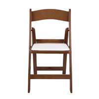 Chaise pliante Hercules pour événements, intérieur/extérieur, aspect bois, résistante aux intempéries, design léger, utilisation polyvalente