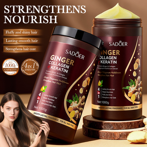 Masque capillaire SADOER au gingembre, ginseng et polygonum multiflorum 1000g – Nourrit, rend les cheveux volumineux et brillants, renforce et répare – Soin capillaire et cutané - Product Image 2