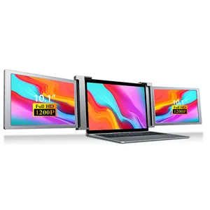 노트북 용 듀얼 스크린 모니터 10.1 인치 LCD 화면 IPS 1920*1080 FHD 트리플 디스플레이 USB C 노트북 익스텐더