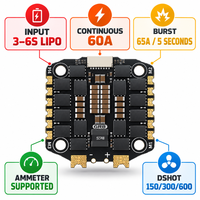 Contrôleur de vitesse brushless 60A 4-en-1 ESC GEPRC TAKER H60 BLS 3-6S LiPo 65A Burst DShot150 300 600 30.5x30.5mm 14.9g