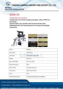 เครื่องเย็บปิดปากถุงแบบพกพา รุ่น NP-7A GK26-1A เครื่องเย็บปิดปากถุง <span class=keywords><strong>เครื่องเย็บกระสอบ</strong></span> - Product Image 6