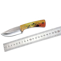 Couteau utilitaire d'extérieur avec manche coloré lame fixe pour la chasse et le camping bricolage de qualité OEM personnalisable