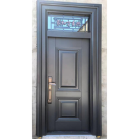 Porte de sécurité en acier au design moderne, anti-effraction, insonorisée, pour appartement, usage extérieur, cadre intégré, installation facile, garantie 5 ans