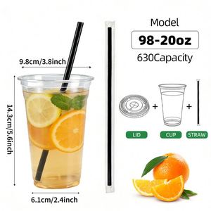 100 Juegos de Vasos Desechables Transparentes de PET de 16 oz para Café, Bebidas Frías, Impresión Digital, Logotipo Personalizado, Vasos de Plástico para Fiestas - Product Image 2