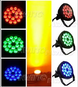 L-112 New Wedding DJ Waterproof 18x18w Rgbwa Uv 6in1 Led Flat Par Can Stage Lights