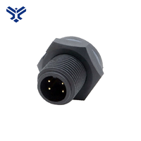 Connecteur circulaire mâle M12 à 4 broches, montage sur panneau, étanche IP67, connecteur de capteur à soudure, 21004515-01 en stock