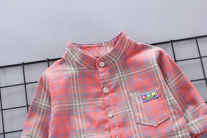 ชุดลำลองเด็กผู้ชายอายุ 2 ปี เสื้อเชิ้ตแขนยาวสีแดงแต่งระบาย สไตล์สุภาพบุรุษ - Product Image 2