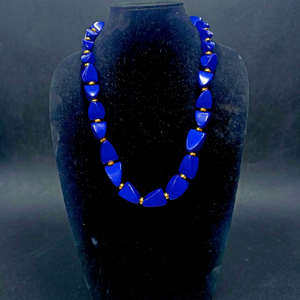 Collar clásico marrón con cuentas MN EXPORTS MNE-1200, perlas naturales y bolas de resina, unisex, pieza de moda cristiana para fiestas. - Product Image 1