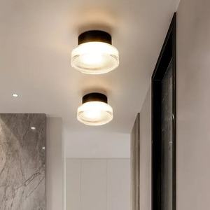 Modern Simple Round <b>Wall</b> Lamp LED Glass <b>Wall</b> <b>Light</b> Living Room Aisel Corridor Bedroom Bathroom Home Decoration Indoor Lighting - Product Image 4