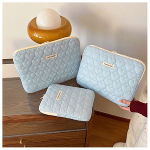 Custom Size Logo <b>Cute</b> Cotton Quilted Zipper Shockproof <b>Laptop</b> Pouch Tablet Protection Quilted <b>Laptop</b> Sleeve <b>Bag</b> - Product Image 6