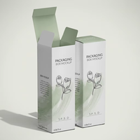 Boîtes d'emballage en carton kraft de luxe, petites, colorées, écologiques, recyclables, personnalisées en gros, pour produits de maquillage, de soin du visage et de parfum.