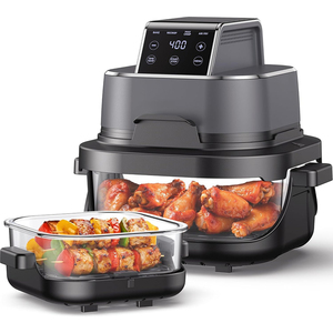 Friggitrice ad aria multifunzione elettrica da 4 litri con controllo digitale per la protezione contro il surriscaldamento dell'apparecchio da cucina - Product Image 1