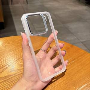 Funda para teléfono Xiaomi 17Pro, simple, transparente, con ranura metálica, orificio grande, cobertura total, a prueba de golpes - Product Image 1