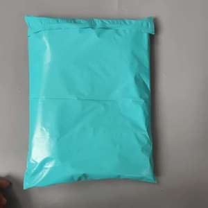 Custom Logo Teal Green Poly Mailer Bags White Print Self‑Seal Plastic Shipping Envelopes for Clothing Apparel Packaging - Product Image 4