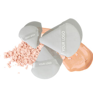 Grosir Aksesori kecantikan <span class=keywords><strong>Puff</strong></span> serbuk Logo kustom 3 buah Set spons rias <span class=keywords><strong>Puff</strong></span> bedak kosmetik segitiga ukuran Mini Velvet besar - Product Image 3