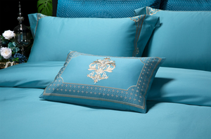 Bộ Chăn Ga Gối Thêu Cotton Phong Cách Ý 100S Hoàng Gia Bộ 4 Ga Trải Giường Thêu Thiết Kế - Product Image 6