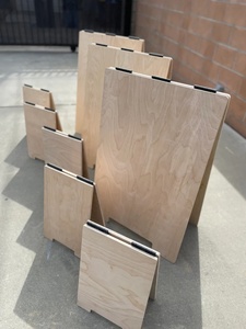Panneaux A-frame DIY vierges en bois pour entreprises, sans personnalisation, autoportants, en contreplaqué, type sandwich, personnalisables - Product Image 4