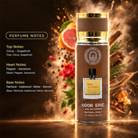 Parfum Arabe Original en Spray en Gros pour Hommes avec des Notes Fraîches d'Orange, de Pamplemousse Terreux, de Poivre, de Vétiver, de Cèdre et d'Ambre