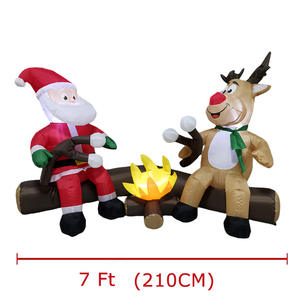 Décorations <span class=keywords><strong>de</strong></span> Noël gonflables avec logo Père Noël et rennes, ambiance <span class=keywords><strong>de</strong></span> feu <span class=keywords><strong>de</strong></span> joie, ornements gonflables pour la décoration <span class=keywords><strong>de</strong></span> jardin en extérieur - Product Image 3