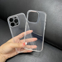 Étui de téléphone portable transparent en TPU Anryque de 2,0 mm d'épaisseur pour 11/12/13/14/15/16 Pro/Max, résistant aux chocs et aux rayures