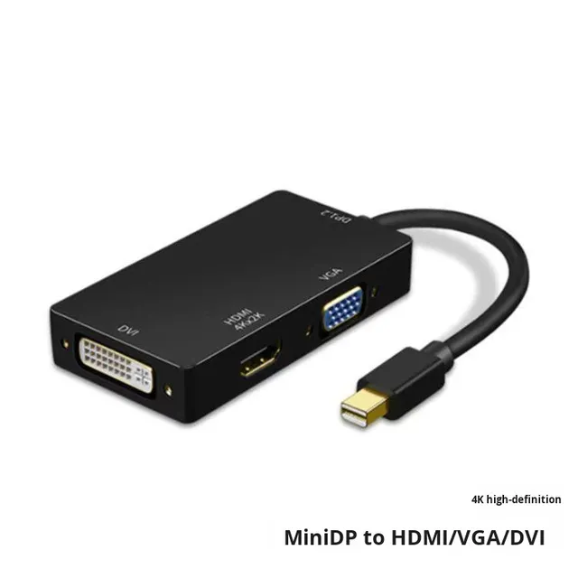 Mini DisplayPort to HDTV VGA DVI Adapter for iMac MacBook Pro Mac Mini Monitor Output Connection 3 in 1 Docking Station Laptop
