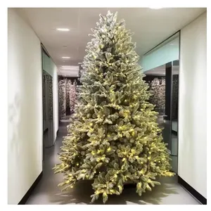 Luxus künstlicher Schneeflockenbaum hochwertige vorangesteckte PE&PVC gemischte Weihnachtsbaum mit LED-Licht für Weihnachtsdekoration