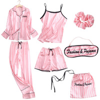 Ensemble de pyjama pour femmes en coton à motifs décontractés, confortable, respirant, à manches longues, version légère, vente en gros