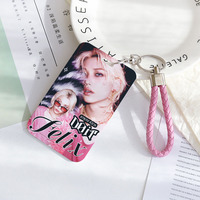 2026 Merchandise Kpop Anak-Anak Baru, Tempat Kartu Foto ABS, Gantungan Tas, Aksesoris, Tempat Kartu Plastik Keras dengan Tali untuk Penggemar